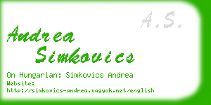 andrea simkovics business card